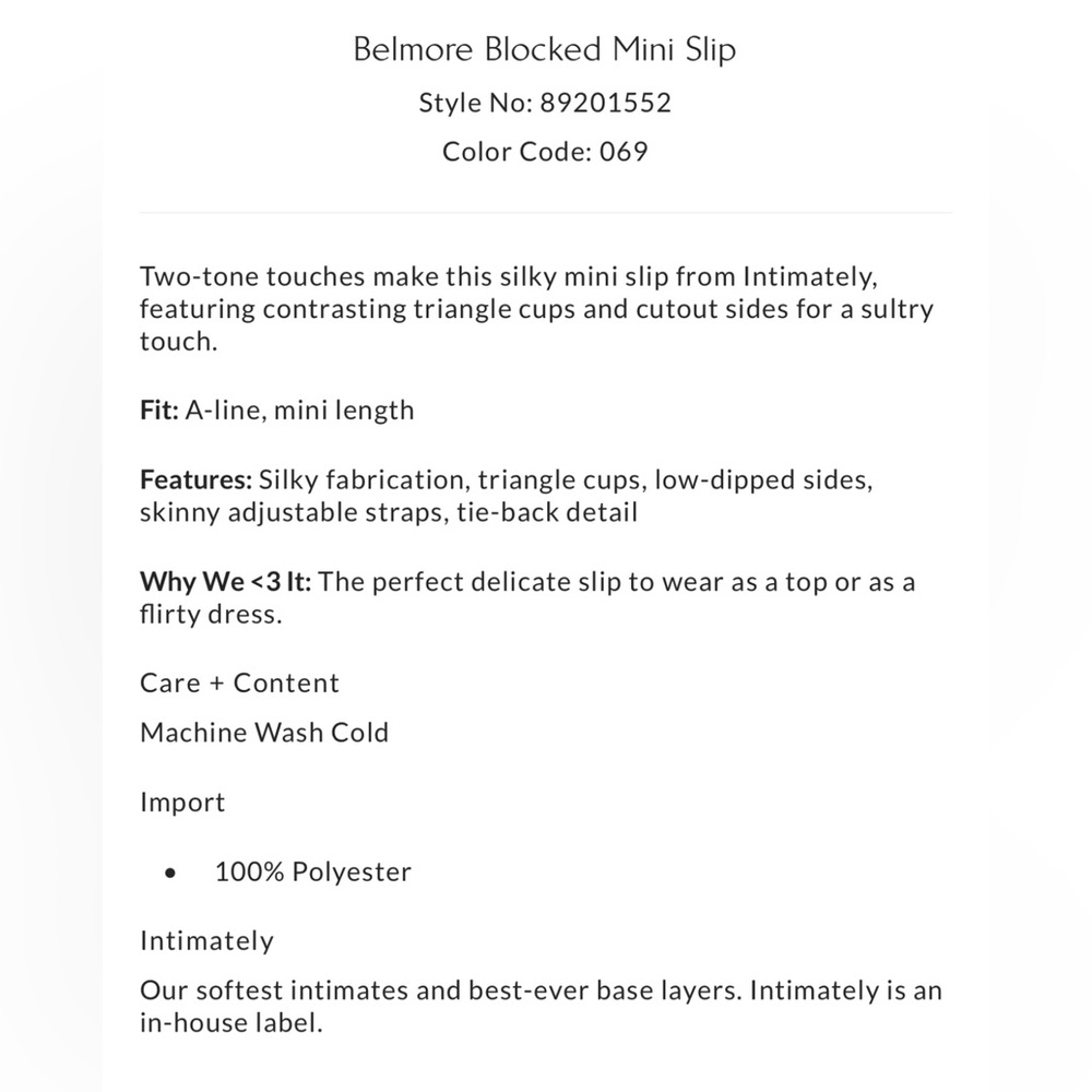 Free People Intimately Belmore Blocked Mini Slip - Picture 5 of 6